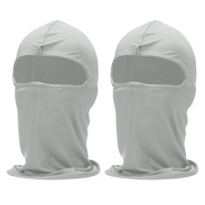 2pcs Summer Balaclava Face Mask Sun Protection Face Cover, Light Gray