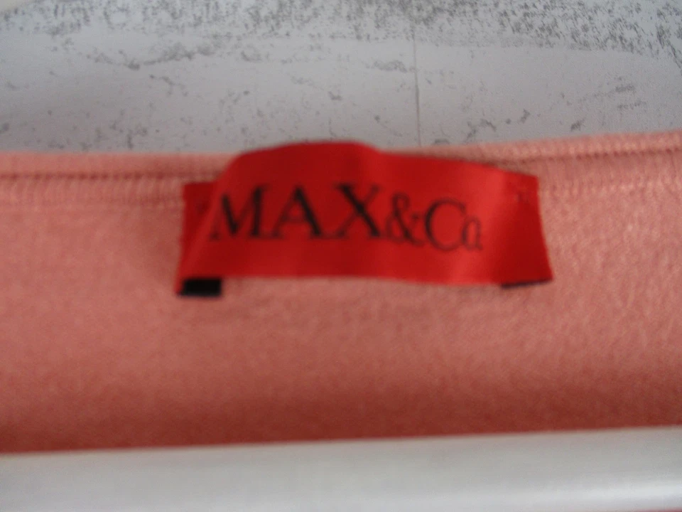 Max & Co by maxmara womens knit top peach L, long dolman sleeve  round neck - image 3 of 4