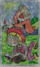 Vintage Japanese Menko Card American Soldier Reading 3D