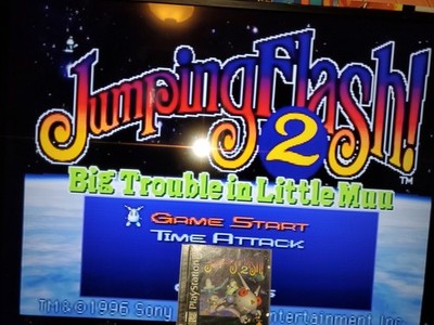 Jumping Flash 2 (Sony PlayStation 1, 1996) complete w/ reg card
