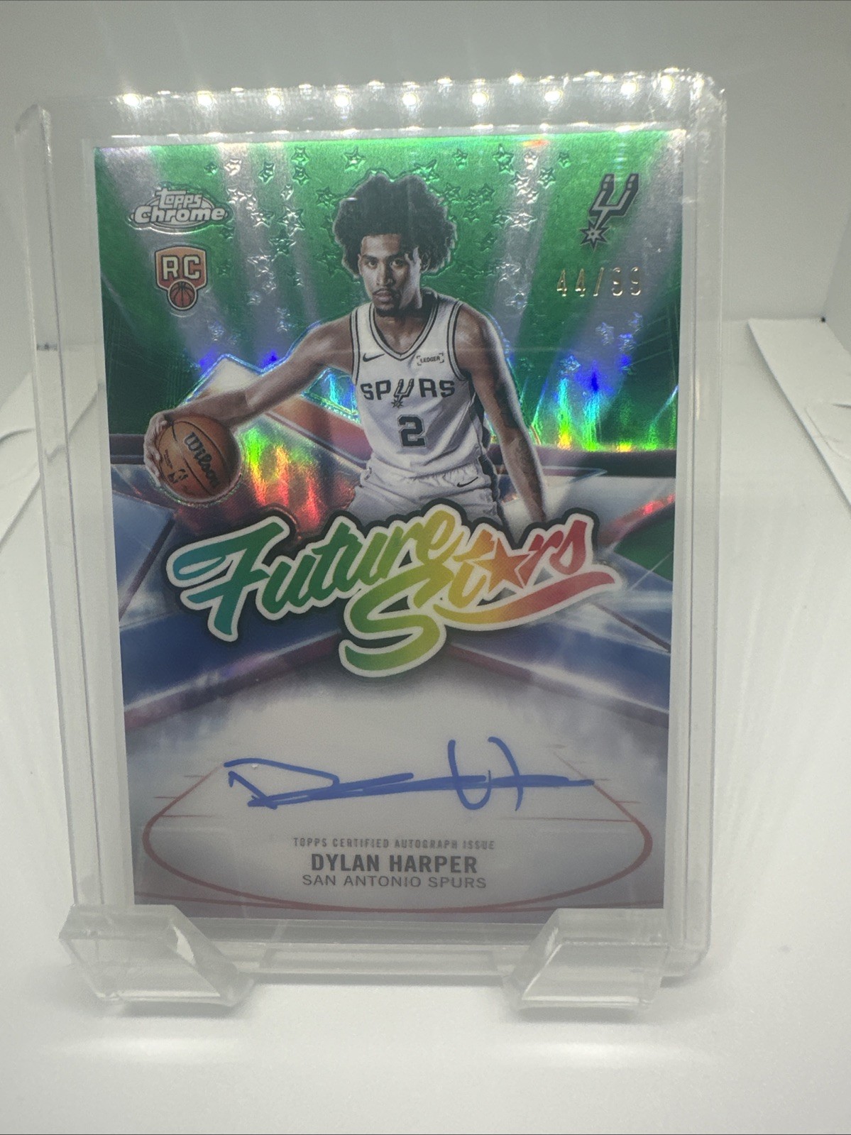 2025-26 Topps Chrome Future Stars Dylan Harper Rookie Auto Green 29/99 #FS-DH