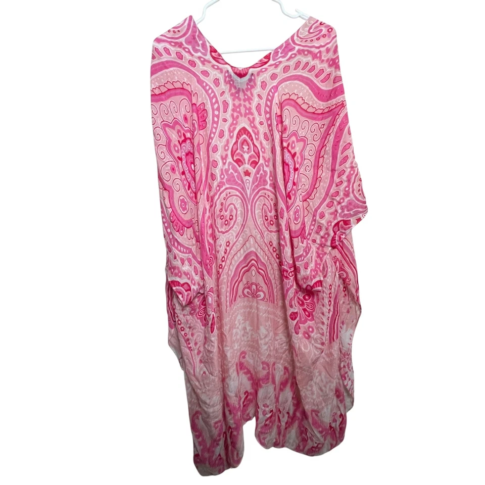 Rachel Roy Kimono Para Mujer Talla Única Rosa Transparente Abierto Encubrimiento Largo Boho Foto 4 de 4