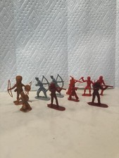 Vintage Marx  Hong Kong Indian Figures Lot Native American Toy Soldiers