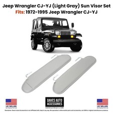 Gray Sun Visors for Jeep CJ YJ Wrangler 72-95 | USA Made Pair