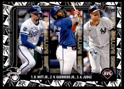 2025 Topps #345 AL Leader Witt Jr. Guerrero Jr. Judge Spring Training