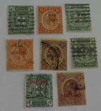 Jamaica 1916 - 20 KGV small collection War Stamps used