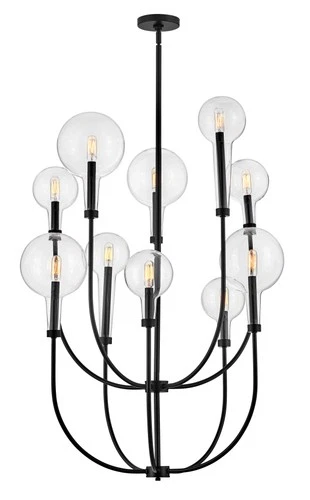 Hinkley Lighting 30527 Alchemy 30"W 10 Light Chandelier - Black - Picture 8 of 9