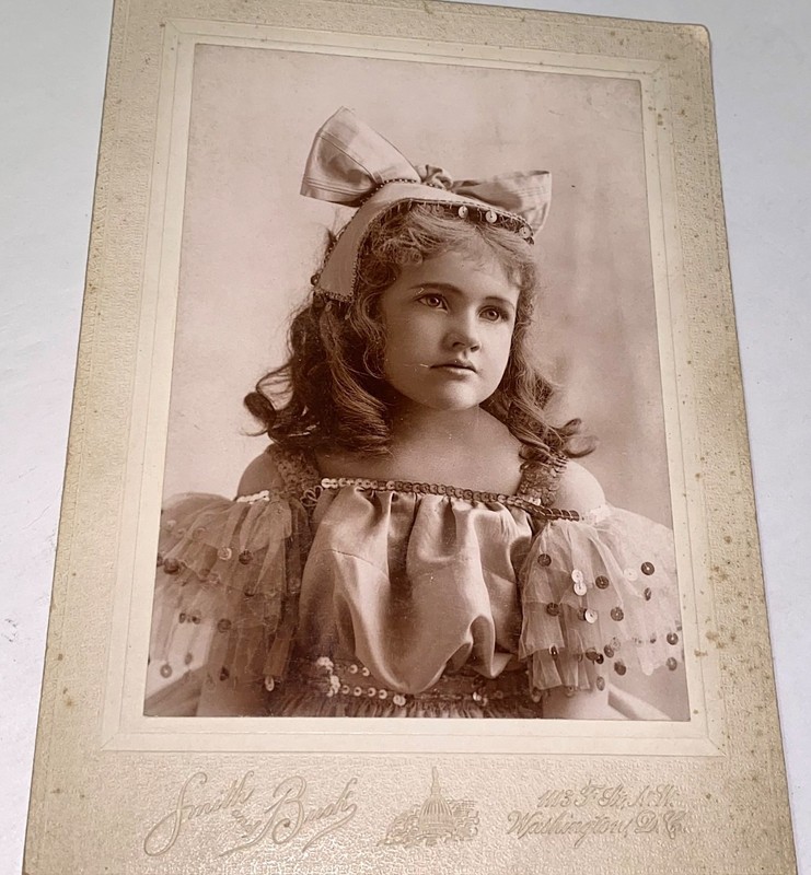 Rare Antique Minnie Hawks Dance Class Student Costume Cabinet Photo! Wash DC! US