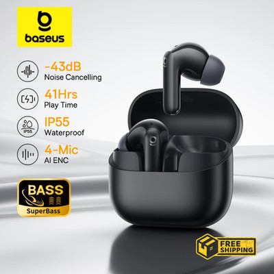 Baseus ANC Earbuds EP10 NC Bluetooth 6.0 TWS Noise Cancelling 41H IP55