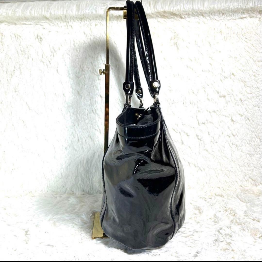 GUCCI Abbey Enamel Tote Bag Black Authentic Ladies Fashion Handbag thumbnail 4