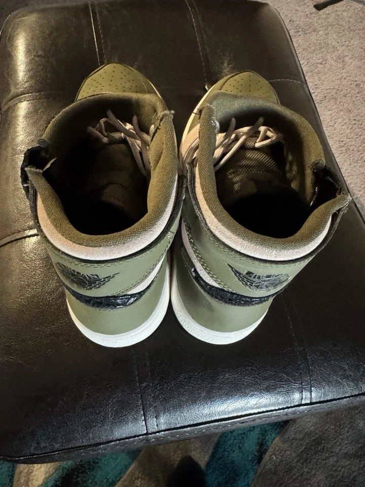 Size 8.5 - Air Jordan 1 Rebel XX Olive Canvas W - Image 2 of 4