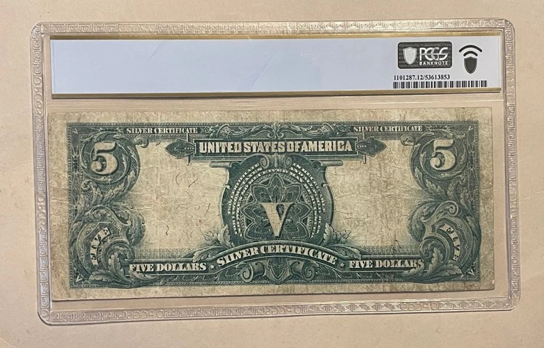 U.S. - Series of 1899 $5.00 Silver Certificate (Indian Chief) - PCGS Fine 12 - Image 2 of 3