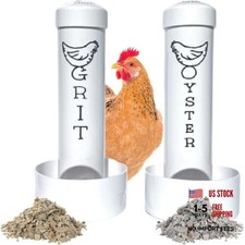 Chicken Oyster Shell Feeder and Grit Feeder Combo