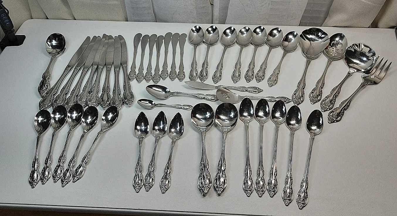 Oneida Community BRAHMS Stainless Flatware Mixed Lot 50 Pieces Knives, Spoons++
Opens in a new windo