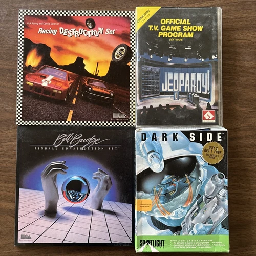 Commodore 64 LOT - Racing Destruction Pinball Construction Dark Side Jeopardy