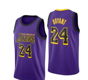 Kobe Bryant La Lakers 24 Nba Basketball Gold Black Purple Jersey S Xxl Ebay