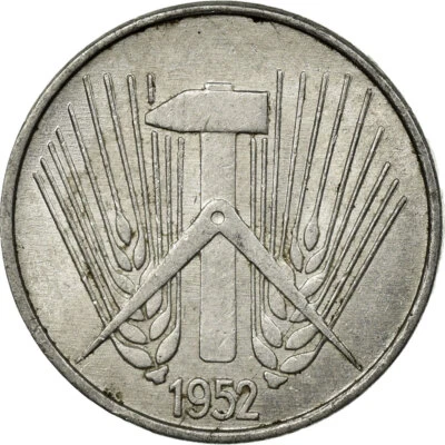 [#539758] Münze, GERMAN-DEMOCRATIC REPUBLIC, 5 Pfennig, 1952, Berlin, SS, Alumin - Bild 1 von 2