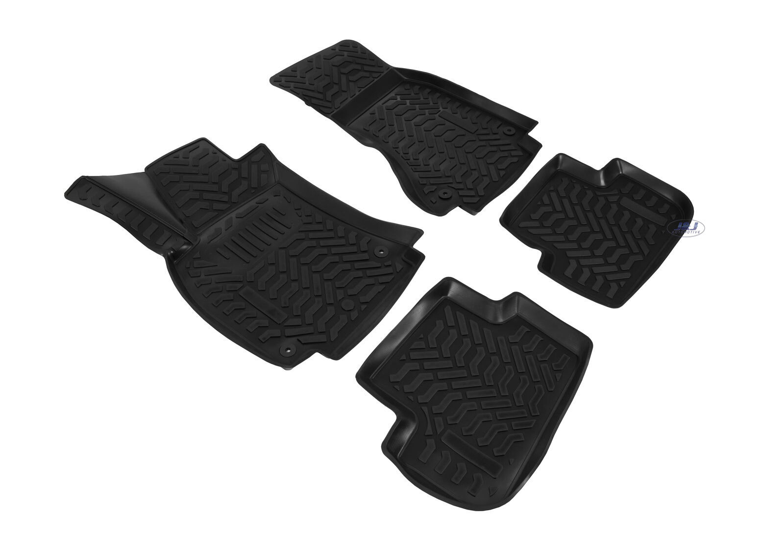 Tapis de sol 3D en caoutchouc noir imperméable pour Audi A4 B8