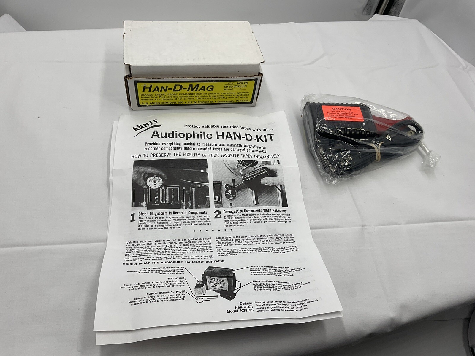 R.B. Annis HANDMAG Tape Head 115 Volts New With Box
