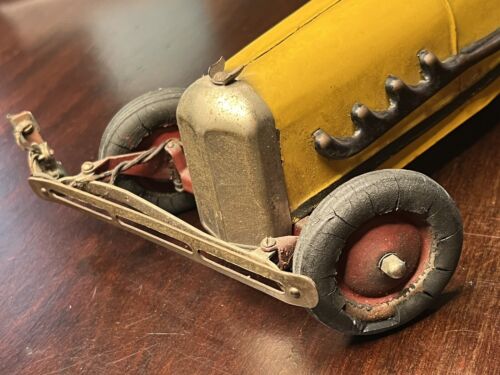 1920s KoKoMo Electricar Vintage Metal Race Car Toy w/ Driver, Original Paint - Picture 7 of 12