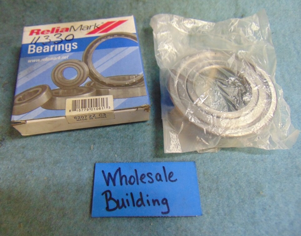 RELIAMARK RADIAL DEEP GROOVE BALL BEARING, 6207ZZC3, 72X35X17mm, BORE