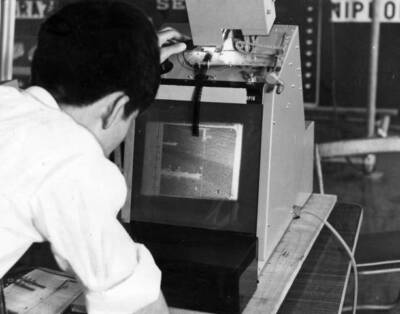 Automatic Judging System For Rowing Competition Is Tested As Th 1964 Old Photo