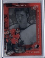 2011-12 UD SPX Shadow Box Programme Excellence Team Canada Carey Price Canadiens