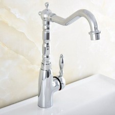 Silver Chrome Brass Swivel Kitchen Sink Faucet Basin Vanity Mixer Tap 2sf829