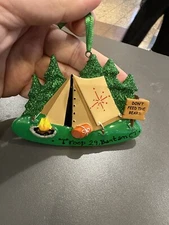 Camp Tent Personalized Christmas Ornament