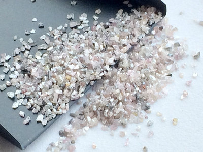 10,0 kt Lot sehr kleiner natürlicher Diamant rosa Rohdiamant loser Diamant St...