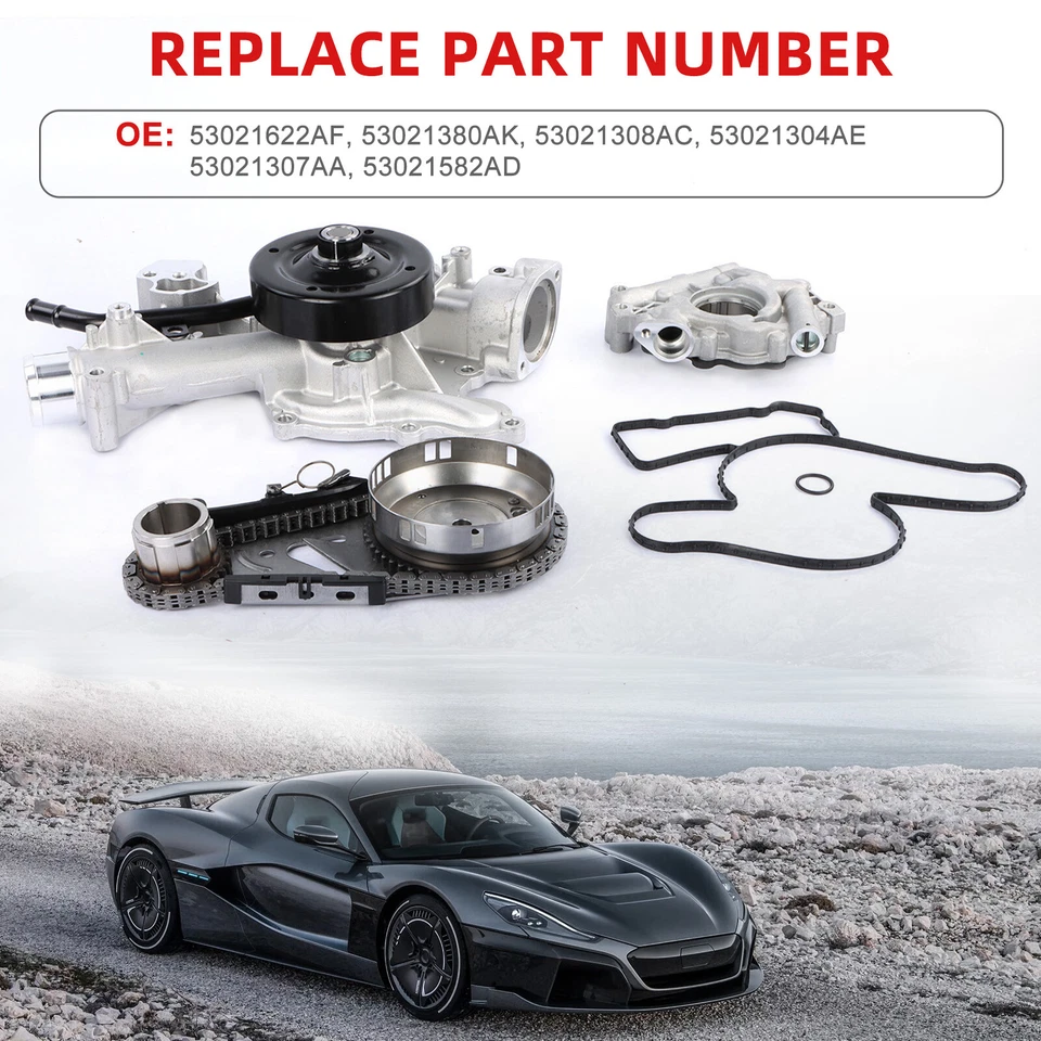 Kit de cadena de distribución + bomba de agua de aceite para Chrysler Aspen 2003-08 Dodge Ram 2007-2008 Foto 4 de 4