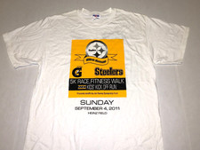 Pittsburgh Steelers Art Rooney Fund 5K Race Heinz Field 2011 T-Shirt New! MEDIUM