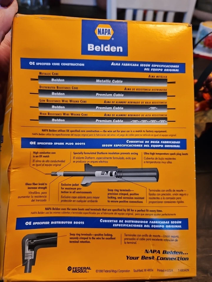 Napa 700800 Ignition Spark Plug Wire Set for 1990-1995 Honda 2.2L 2.3L - Image 3 of 4