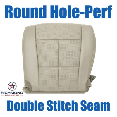 2009 Navigator -Driver Side Bottom Leather Seat Cover -Double Stitch Seam -Tan