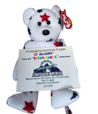 TY Beanie Baby - GLORY Bear w/ Commemorative All-Star Game Event Card - 7/7/98