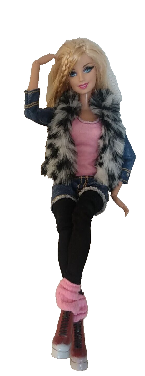Barbie Style Fashion Glam 2015 NRFB, Avec Pose Faux Cils Et Jupe Fleurie DHD85
