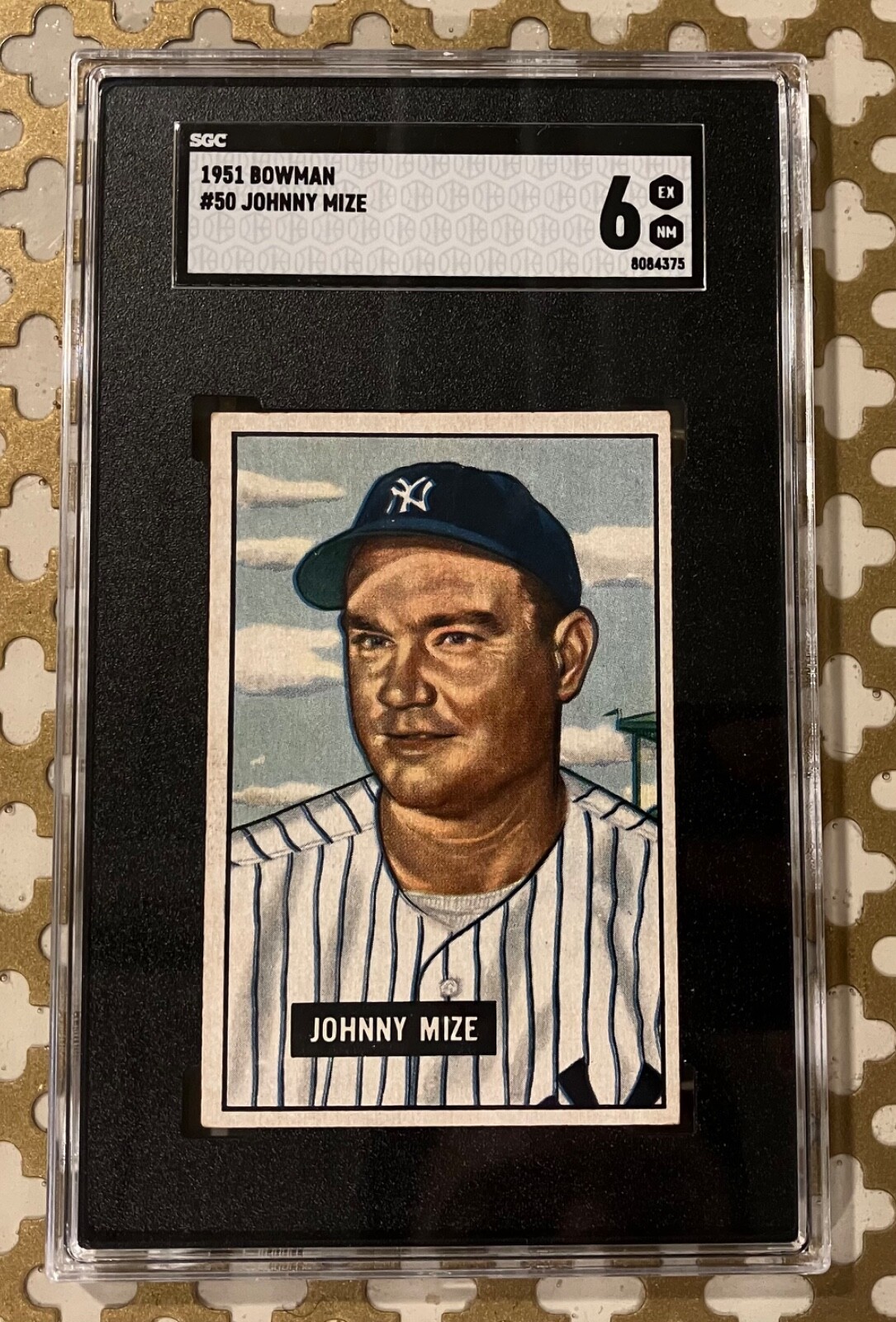 1951 Bowman Baseball Card- Johnny Mize #50 SGC 6 EXNM