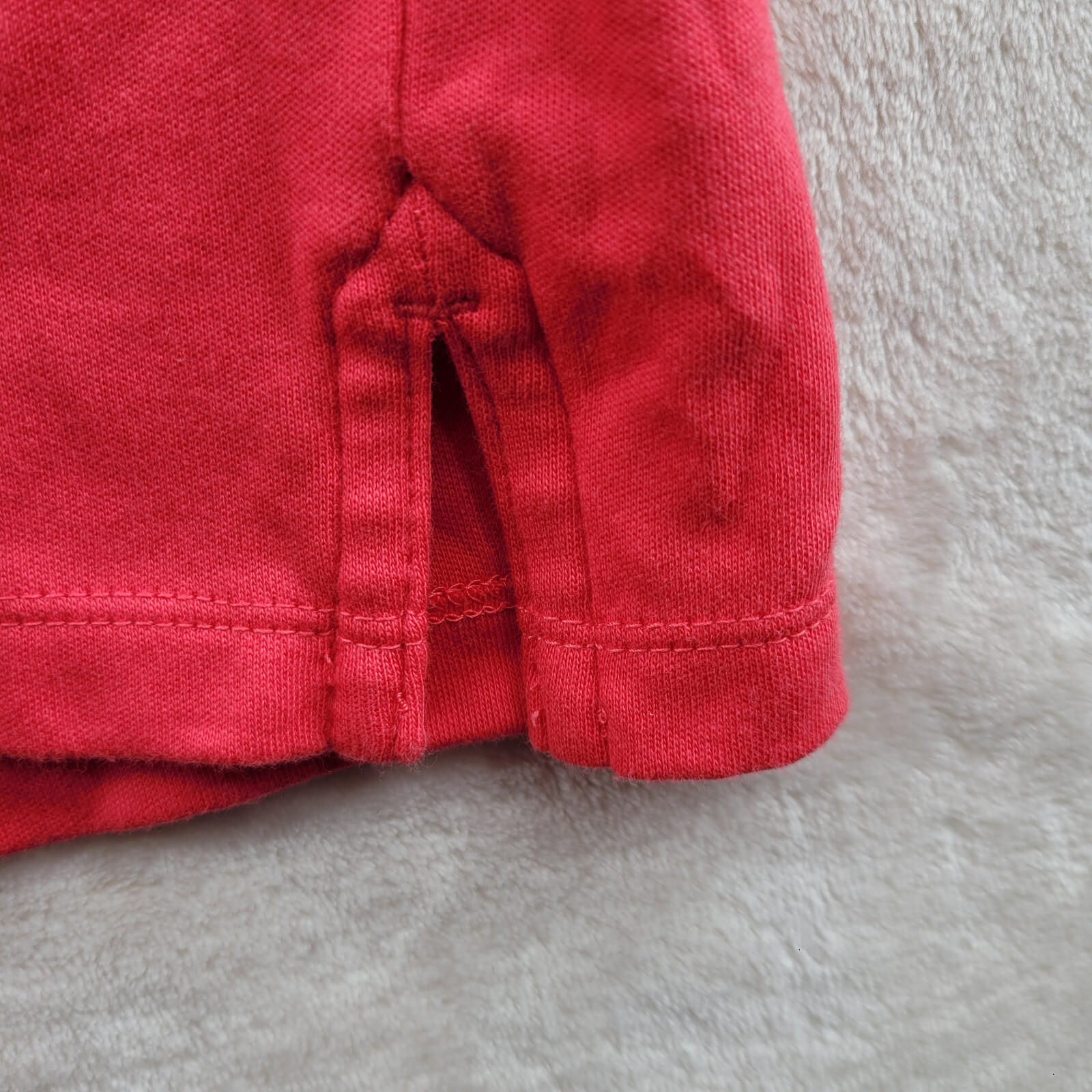 Calvin Klein Liquid Cotton Men's Size XL Solid Red Short Sleeve Polo Shirt thumbnail 5