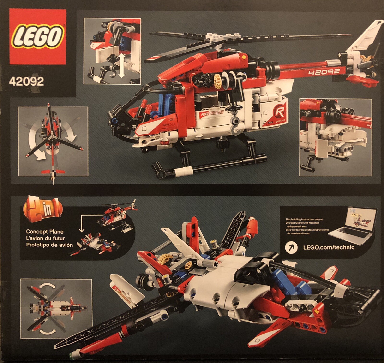 lego technic rescue helicopter 42092