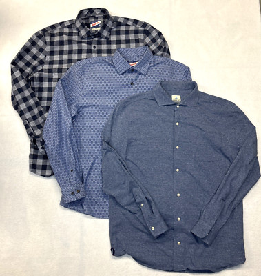 Johnnie O Hangin Out Long Sleeve Button Down Shirts (LOT OF THREE) Men's Size L