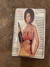Retro Foxy Brown 2-clip 100s Cigarette Wallet Case Business Credit Card Holder