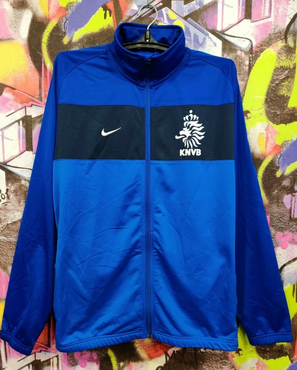 Netherlands Soccer National Team Football Full Zip Jacket Top Nike Mens size L