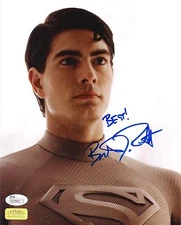 BRANDON ROUTH in POD SUIT SIGNED 8x10 PHOTO #2  SUPERMAN RETURNS JSA COA 