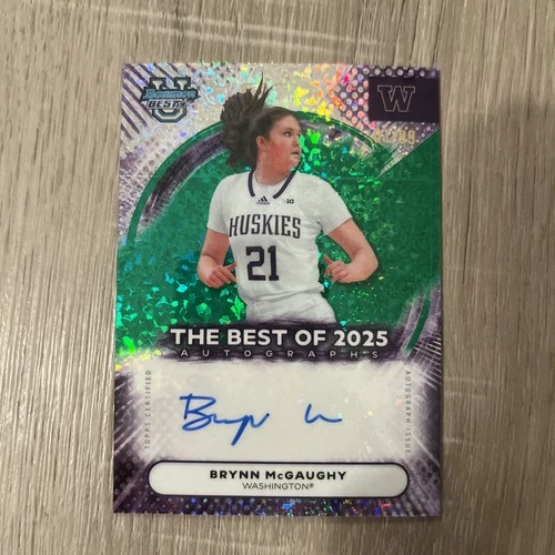 2025 Bowman Best University Basketball Green Mini-Diamond Refractor Brynn McGaughy #BA-BM
