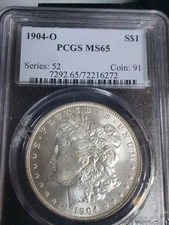 1904 O US Morgan Silver Dollar $1 PCGS MS 65 - 72216272
