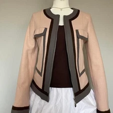 Celli by New York Wool Blend Pink & Brown Blazer Size Small