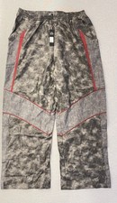 Fashion Nova Faux Leather Track Pants Gray Red Contrast Piping Plus Size Women