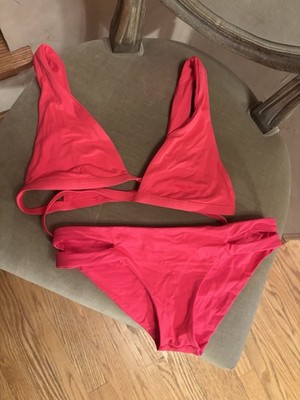 L' Space NWOT Avery Bikini Top Camden Bikini Bottom Set Hot Cherry S
