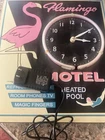 Casino Hotel Flamingo Vegas Neon Wall Clock Sign Vintage Bugsy Siegel Gangster