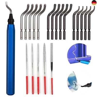 AICHARYNIC Entgrater Werkzeug Universal, 15-teiligem Ersatz- und 5-Diamant-Feilen-Set,